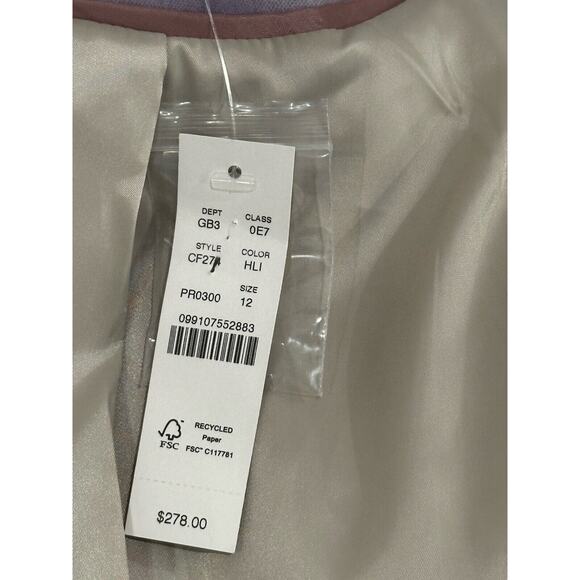 J.Crew Womens $278 Alexandra Blazer Velvet Hazy Lilac Size 12 CF274 NWT - Picture 6 of 10